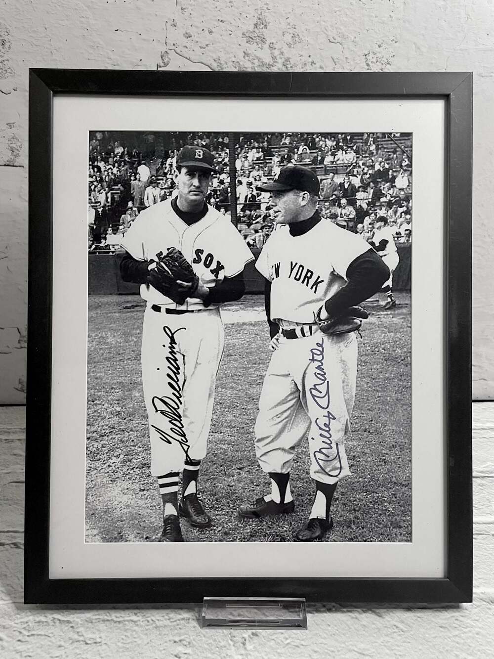 Mickey Mantle and Ted Williams Autographed Framed 8x10 Photograph with COA